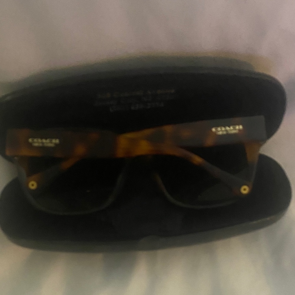 Coach Brown Tortoise Sunglasses - Picture 1 of 5